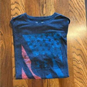 Under Armour Blue and Red Graphic Tee